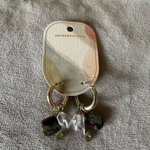 NWT Anthropologie Noemie Huggie hoop earrings